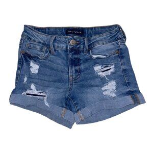 Aeropostale roll up jean shorts 00